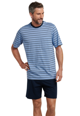Schiesser Heren Shortama Donkerblauw 164673-800 | 20323