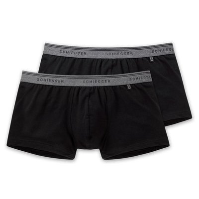 Schiesser Men 95/5 Shorts 2-Pack Zwart 155587 | 17470