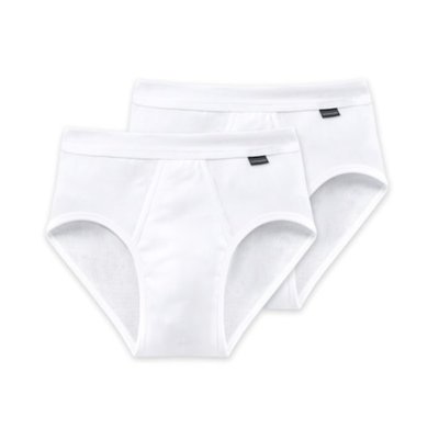 Schiesser Men Cotton Essentials Feinripp Heupslips 2-Pack Wit 205159 | 8756