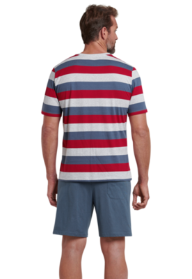Schiesser Shortama Rood/Blauw 166157-913 | 20399