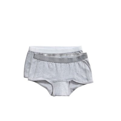 Ten Cate Girls Basic Shorts 2-Pack Grey Stripe 31120 | 20919