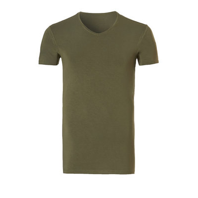 Ten Cate Men Basic Bamboo V-Neck Burnt Olive 30862 | 21173
