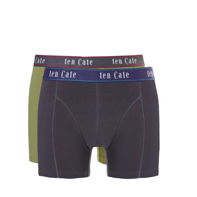 Ten Cate Men Fine Shorts 2-Pack Ebony Mosstone 30709 | 20388
