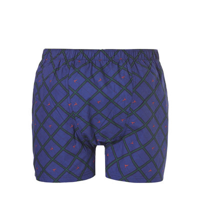 Ten Cate Men Woven Shorts Diamond Navy + Check Navy 30232 | 19124