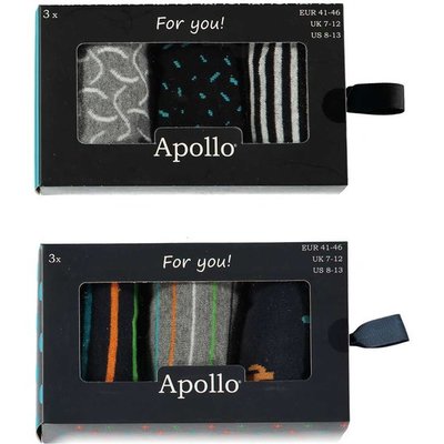Apollo Heren Sokken Blauw / Grijs 20408