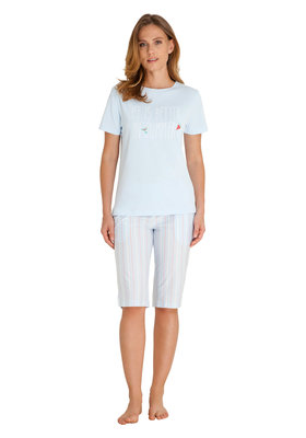 Hajo Klima Komfort Pyjama Lichtblauw 45219 | 22159