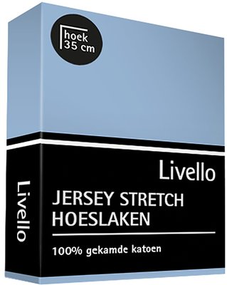 Livello Jersey Stretch Hoeslaken Pastel Blue 22401