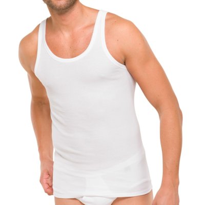 Schiesser Cotton Essentials Feinripp Singlets 2-Pack Wit 205144 | 8757