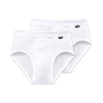 Schiesser Cotton Essentials Feinripp Heupslips 2-Pack Wit 205159 | 8756