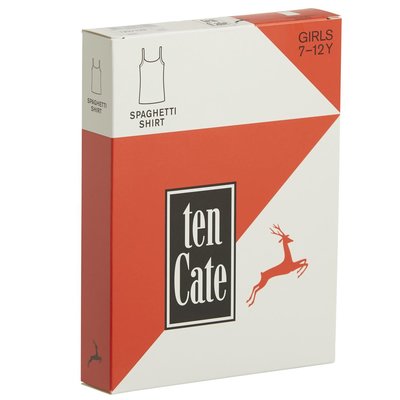 Ten Cate Girls Basic Spaghetti Shirt Light Grey Melee 30053 | 17533