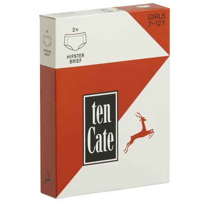 Ten Cate Girls Basic Hipster Brief White 30049 | 17520