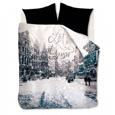 Beddinghouse Dekbedovertrek Let it Snow Black 14302