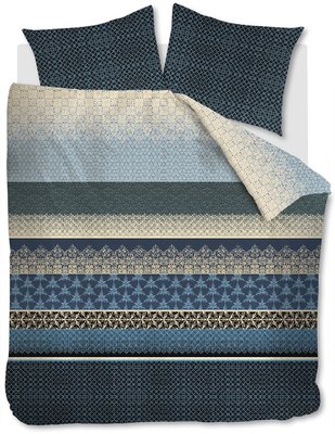 Beddinghouse Dekbedovertrek Linear Leaf Blue/Grey 19805