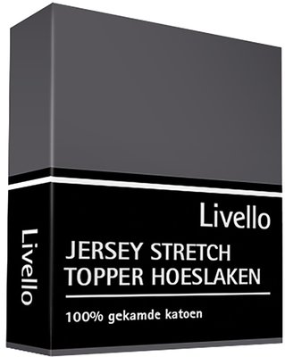 Livello Jersey Stretch Topper Hoeslaken Donkergrijs HLJ 155 TOP DGS | 12004