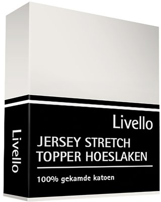 Livello Jersey Stretch Topper Hoeslaken Offwhite HLJ 155 TOP OFW | 12006