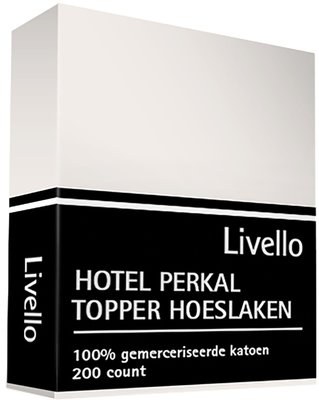 Hotel Collection Perkal Katoen Topper Hoeslaken Ivoor HCTHL IV | 469-7781