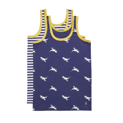 Ten Cate Boys 2-Pack Singlet Blauw/Geel 30827 | 19946