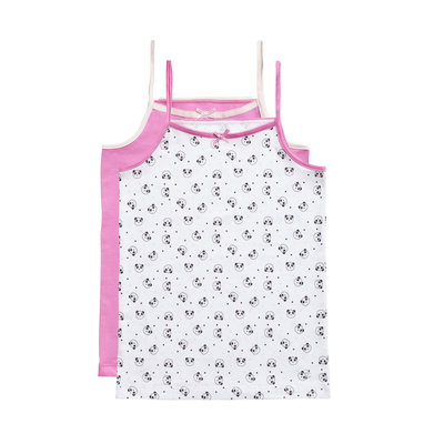 Ten Cate Girls 2-Pack Spaghetti Shirt Fuchsia/Wit 30825 | 19949