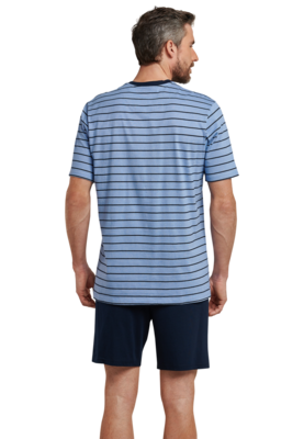 Schiesser Heren Shortama Donkerblauw 164673-800 | 20323