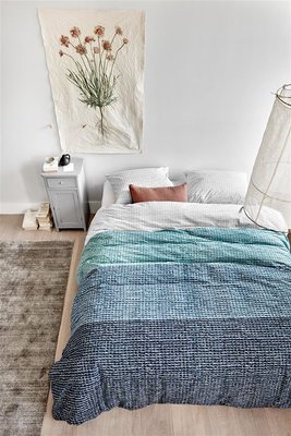 Ariadne At Home Dekbedovertrek Waffle Blue 20641
