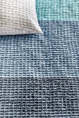 Ariadne At Home Dekbedovertrek Waffle Blue 20641