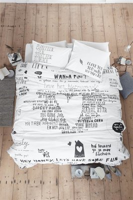 VT Wonen Dekbedovertrek Happy Bed Black 20798