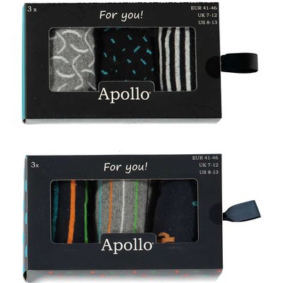 Apollo Heren Sokken Blauw / Grijs 20408