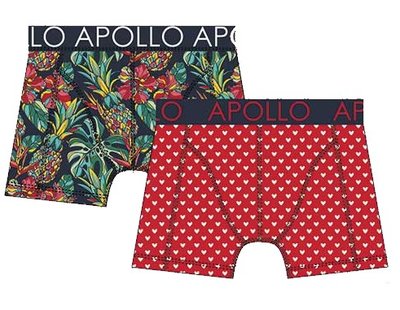 Apollo Boxershorts 2-pack Rood / Blauw 20401