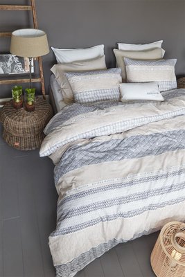 Rivièra Maison Dekbedovertrek Woven Nature Grey 20882