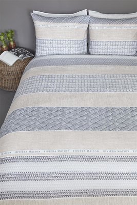 Rivièra Maison Dekbedovertrek Woven Nature Grey 20882