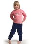 Outfitter Meisjes Velours Pyjama Roze/Blauw 251114 | 25443