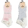 Apollo Dames Softy Bedsocks 2-Pack Grey 25471