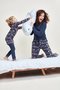 Charlie Choe Meisjes Pyjama Long Pullover Set Blauw Bloemen F41018-41 | 25018