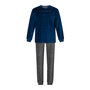Outfitter Heren Velours Pyjama Blauw 451316 | 27111