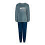 Outfitter Jongens Velours Pyjama Groen/Blauw 35135 | 27109