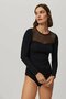 Ysabel Mora Dames Long Sleeve T-Shirt Lace Black 19379 | 27329