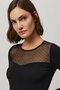 Ysabel Mora Dames Long Sleeve T-Shirt Lace Black 19379 | 27329