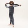Charlie Choe Jongens Velours Pyjama Dark Grey U45061-42 | 27226